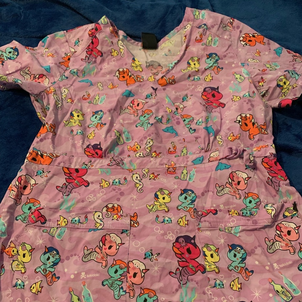 Koi scrub top